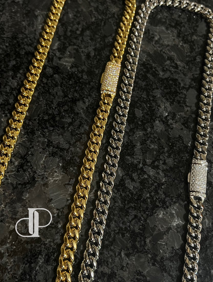8 & 10mm Iced Clasp Cuban